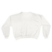 Women's Pressbox White Clemson Tigers Oversized Janice Retro Waist-Length Sweatshirt