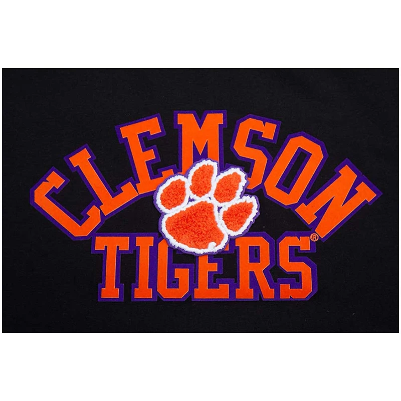 T-shirt court Pro Standard Clemson Tigers Classic Three-Hit Boxy noir pour femme