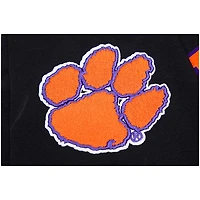 Women's Pro Standard Black Clemson Tigers Classic Three-Hit Boxy Cropped T-Shirt