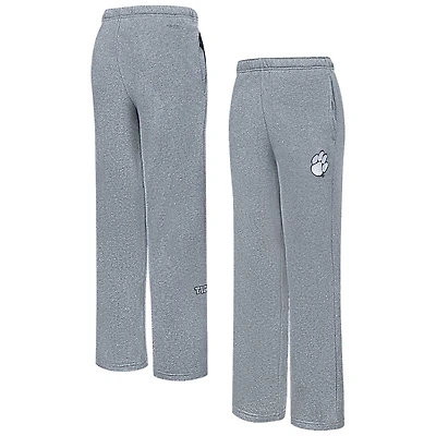 Women's Pro Standard Heather Charcoal Clemson Tigers Tonal Neutral Relaxed Fit Fleece Sweatpants