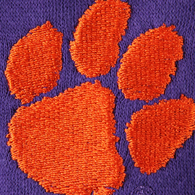 Women's Purple Clemson Tigers Arched Name Full-Zip Hoodie