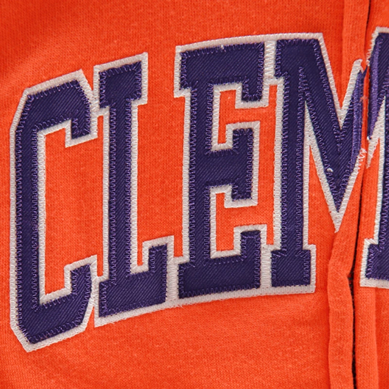 Women's Stadium Athletic Clemson Tigers Arched Name Full-Zip Hoodie