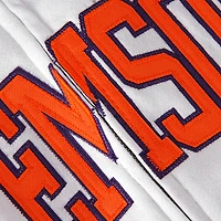 Sweat à capuche entièrement zippé Stadium Athletic Clemson Tigers pour femme avec nom arqué blanc