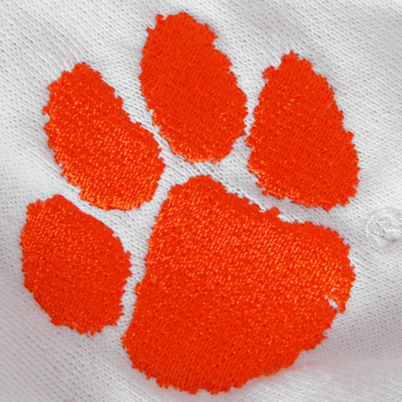 Sweat à capuche entièrement zippé Stadium Athletic Clemson Tigers pour femme avec nom arqué blanc