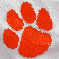Sweat à capuche entièrement zippé Stadium Athletic Clemson Tigers pour femme avec nom arqué blanc