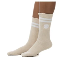Women's ZooZatz Cream Clemson Tigers Victory Plush Socks