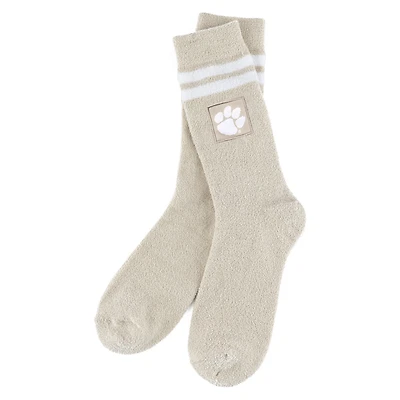 Chaussettes en peluche Victory pour femmes ZooZatz crème Clemson Tigers