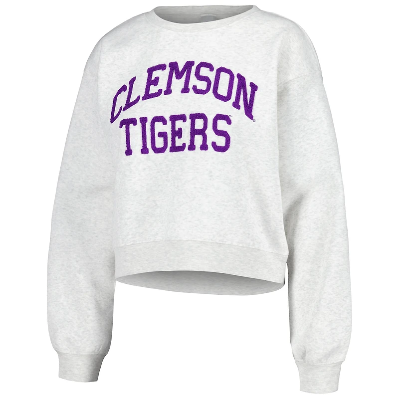 Sweat court ZooZatz Oatmeal Clemson Tigers Core Chenille pour femme