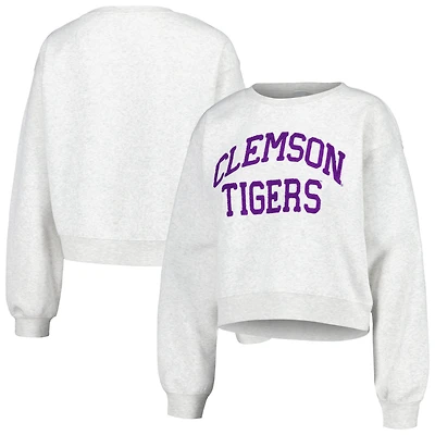 Sweat court ZooZatz Oatmeal Clemson Tigers Core Chenille pour femme