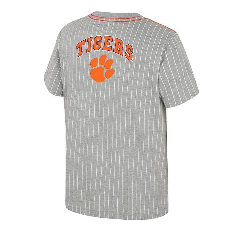 T-shirt de baseball Airball gris chiné pour jeunes Clemson Tigers Colosseum