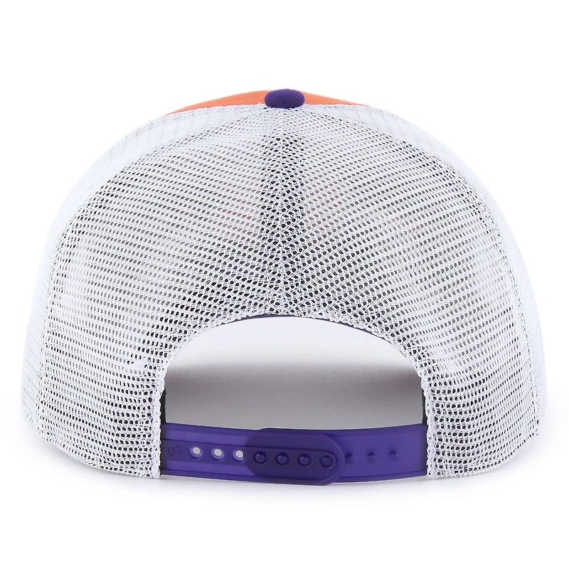 Youth '47 Orange/Purple Clemson Tigers Super Stripe Hitch Adjustable Trucker Hat