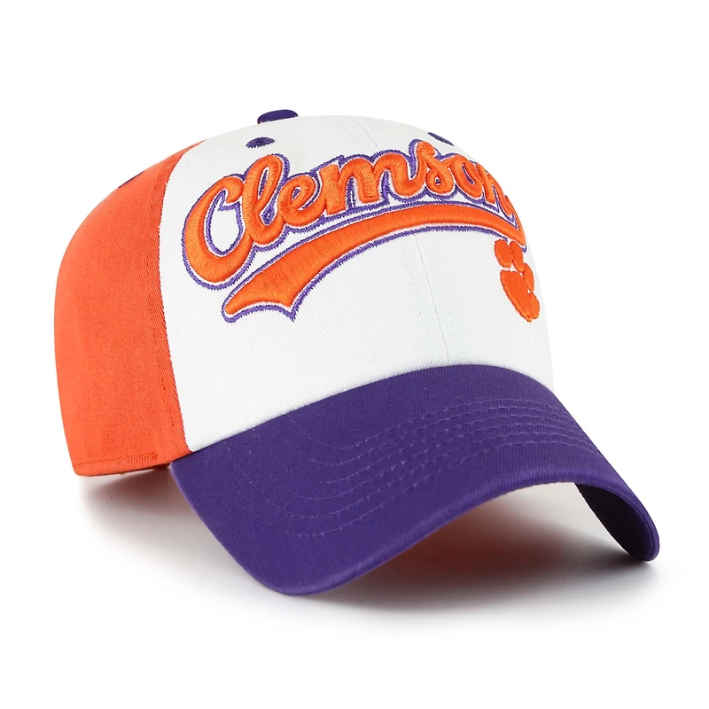 Youth '47  White Clemson Tigers Scooter Clean Up Adjustable Hat