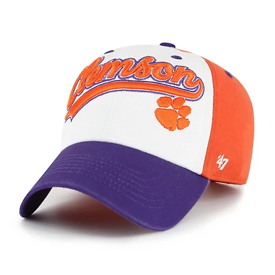 Casquette ajustable « 47 White Clemson Tigers Scooter Clean Up » pour jeunes