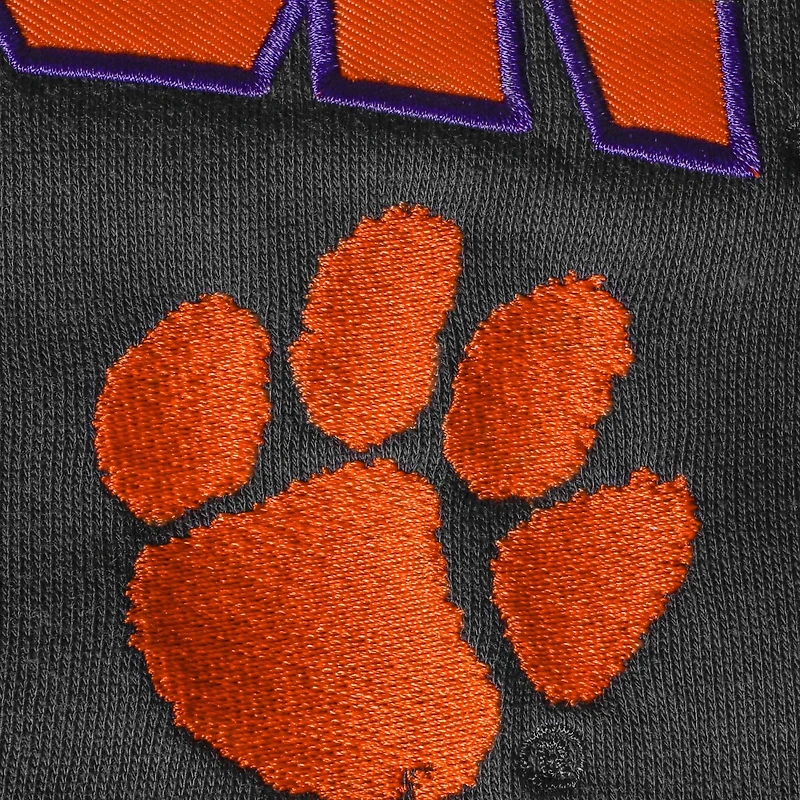 Chandail à capuchon avec arche et logo anthracite Clemson Tigers pour jeune