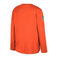 T-shirt à manches longues Oorah d'appréciation militaire OHT du Youth Colosseum Heather Orange Clemson Tigers