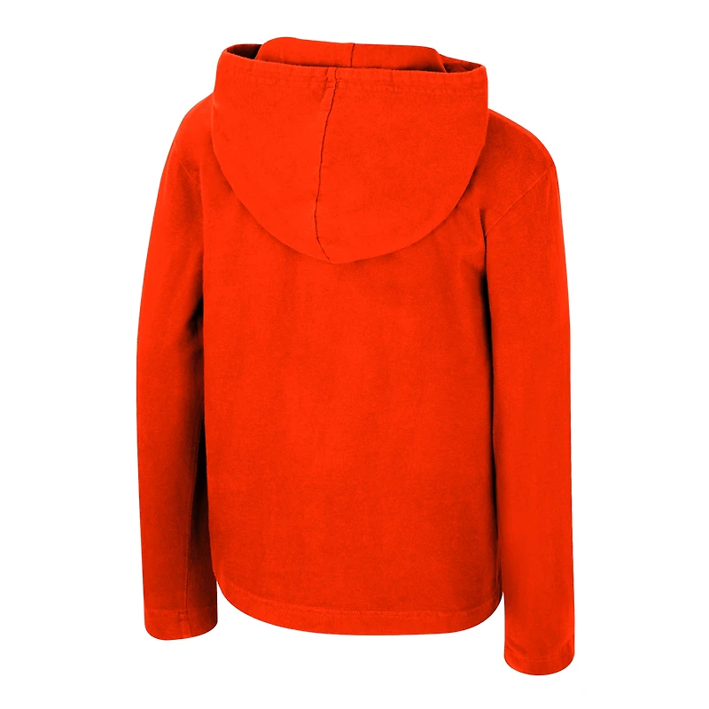 Sweat à capuche délavé orange Colosseum pour jeunes des Clemson Tigers Simoleans