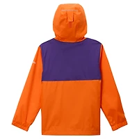 Youth Columbia Orange Clemson Tigers Rainy Fields Lined Omni-Tech Full-Zip Hoodie Jacket