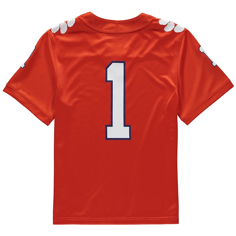 Youth Nike #1 Orange Clemson Tigers Replica Football Jersey