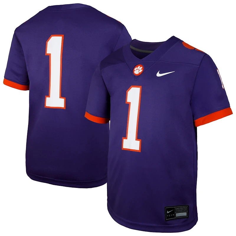 Maillot de jeu Nike pour jeunes # Purple Clemson Tigers Untouchable