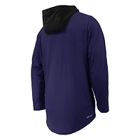 BCS CLEM PRPLE NOIR JEUNESSE SIDELINE23 NIKE COLORBLOCK LS HOODIE TEE TEEYTHL-S