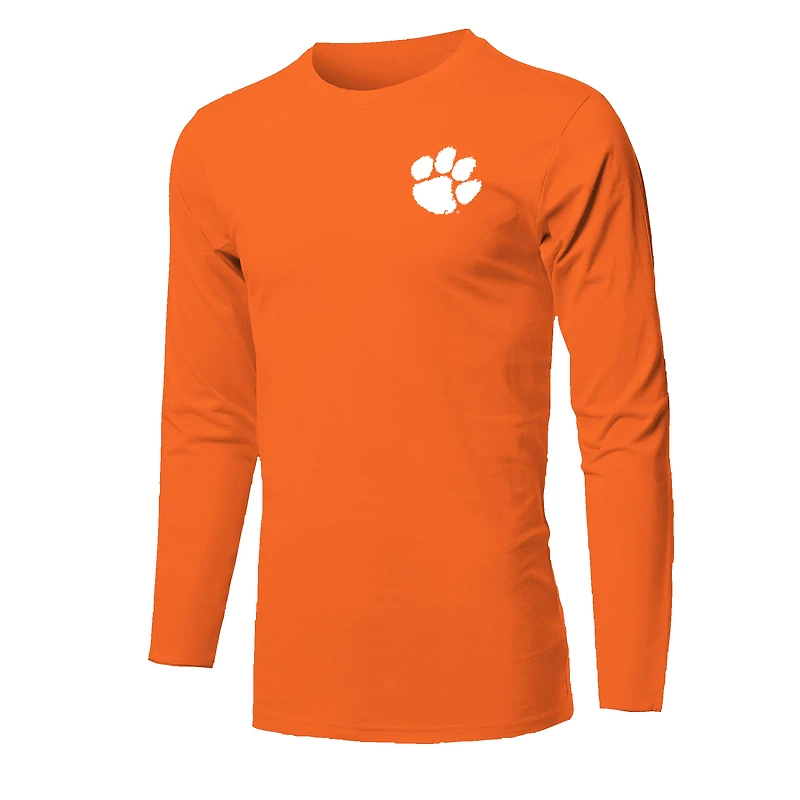 Youth  Orange Clemson Tigers Snowy Polaroid Long Sleeve T-Shirt