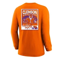 Youth  Orange Clemson Tigers Snowy Polaroid Long Sleeve T-Shirt