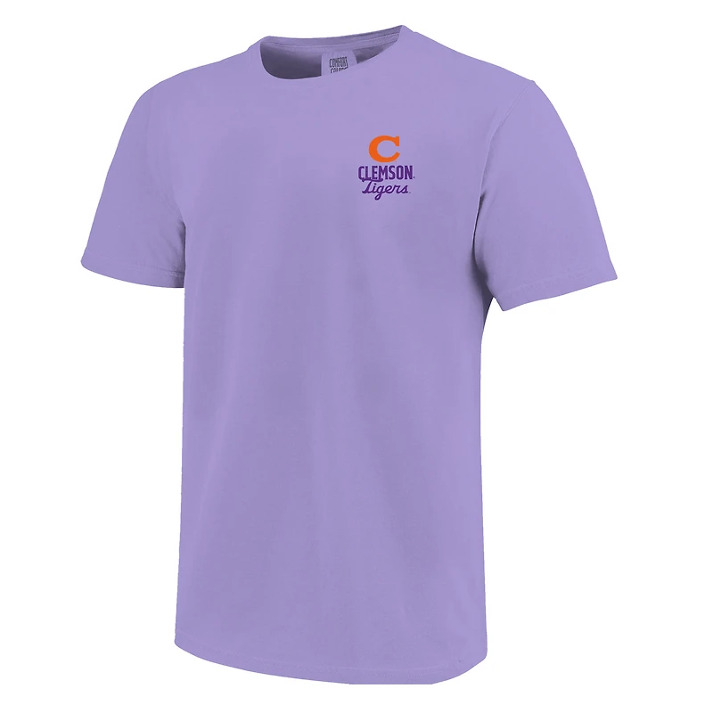 T-shirt violet à superposition de mascotte des Clemson Tigers
