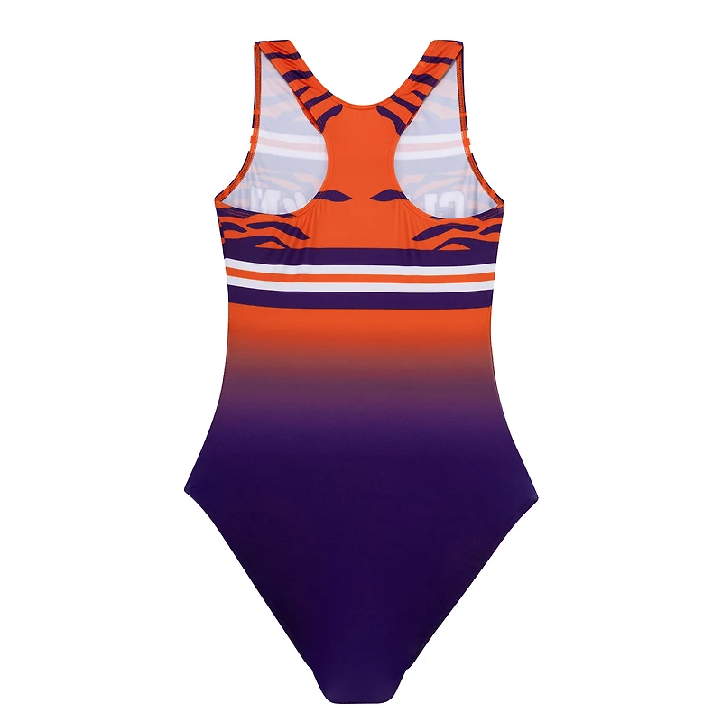 Justaucorps Elite Spirit violet pour jeunes Clemson Tigers