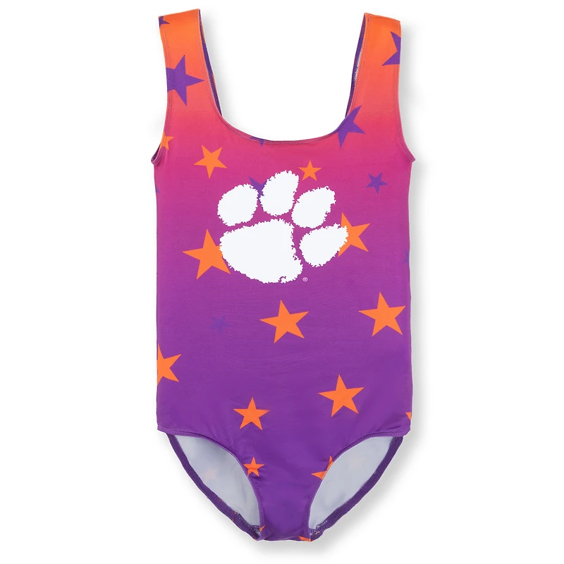 Justaucorps de danse violet ZooZatz pour jeunes Clemson Tigers