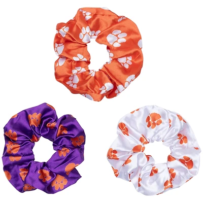 ZooZatz Clemson Tigers Luxe Scrunchie Three-Piece Set