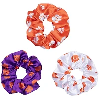 ZooZatz Clemson Tigers Luxe Scrunchie Three-Piece Set