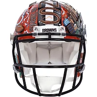 Casque autographié par Baker Mayfield Cleveland Browns - Peint à la main par l'artiste Charles Fazzino