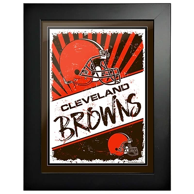 Cleveland Browns - Art encadré classique 12'' x 16''