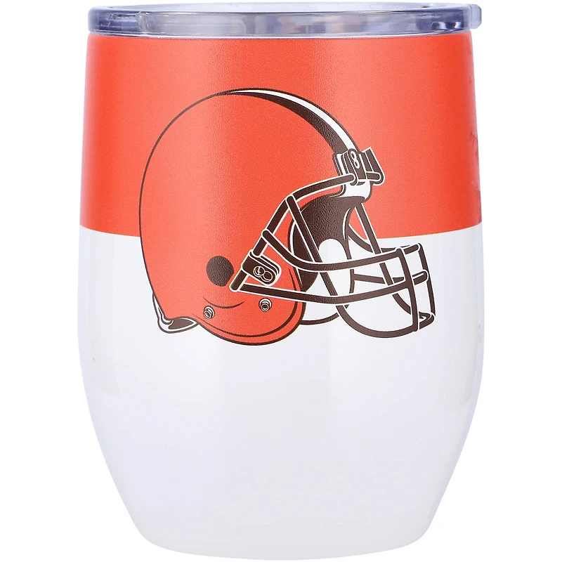 Browns de Cleveland 16 oz. Gobelet incurvé en acier inoxydable Colorblock