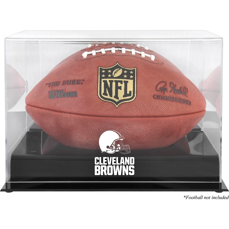Cleveland Browns Black Base Football Logo Display Case with Mirror Back