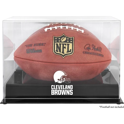 Cleveland Browns Black Base Football Logo Display Case with Mirror Back