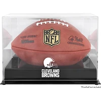 Cleveland Browns Black Base Football Logo Display Case with Mirror Back