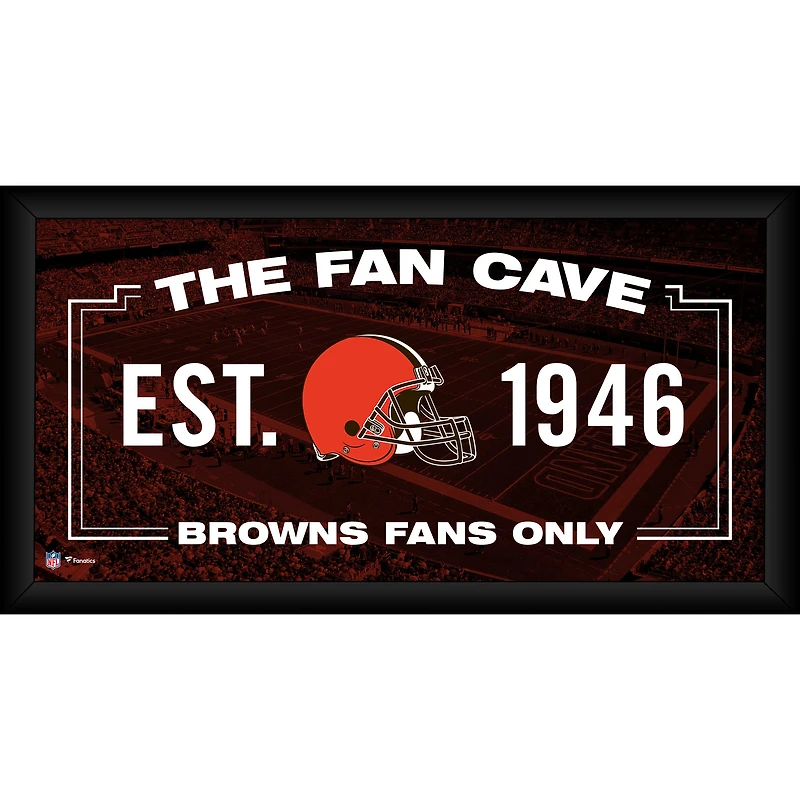 Collage de grottes de fans encadré 10" x 20" des Cleveland Browns