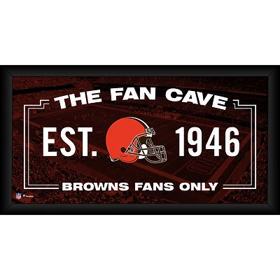 Collage de grottes de fans encadré 10" x 20" des Cleveland Browns