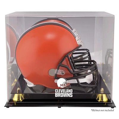 Vitrine pour casque des Cleveland Browns Golden Classic avec fond miroir