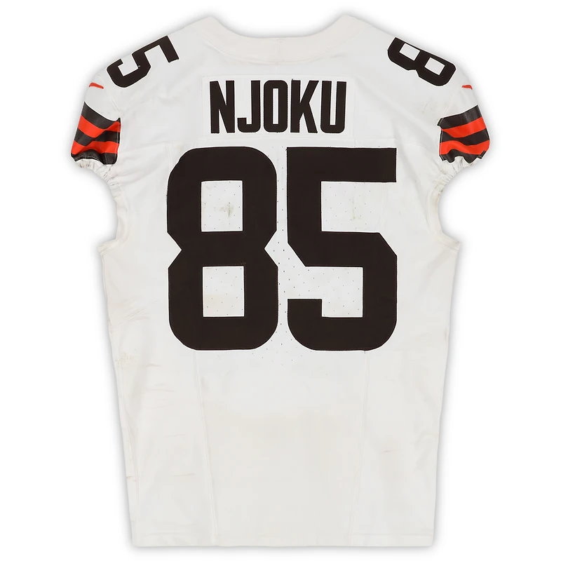 David Njoku Cleveland Browns Game-Used #85 White Nike Jersey vs. Las Vegas Raiders on November 23, 2025