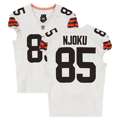 David Njoku Cleveland Browns Game-Used #85 White Nike Jersey vs. Las Vegas Raiders on November 23, 2025