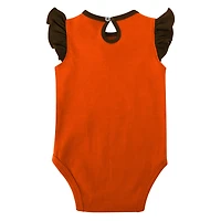 Girls Newborn & Infant Brown/Orange Cleveland Browns Spread the Love 2-Pack Bodysuit Set