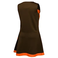 Girls Preschool Brown Cleveland Browns Deux pièces Cheer Captain Jumper Dress avec Bloomer Set