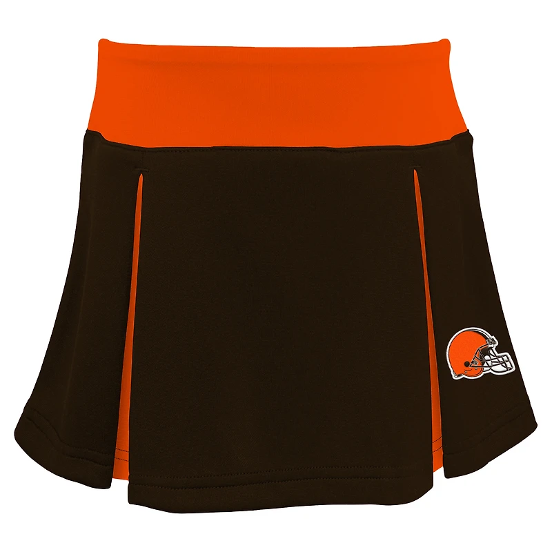 Ensemble deux pièces pour pom-pom girl Spirit des Cleveland Browns marron/orange filles