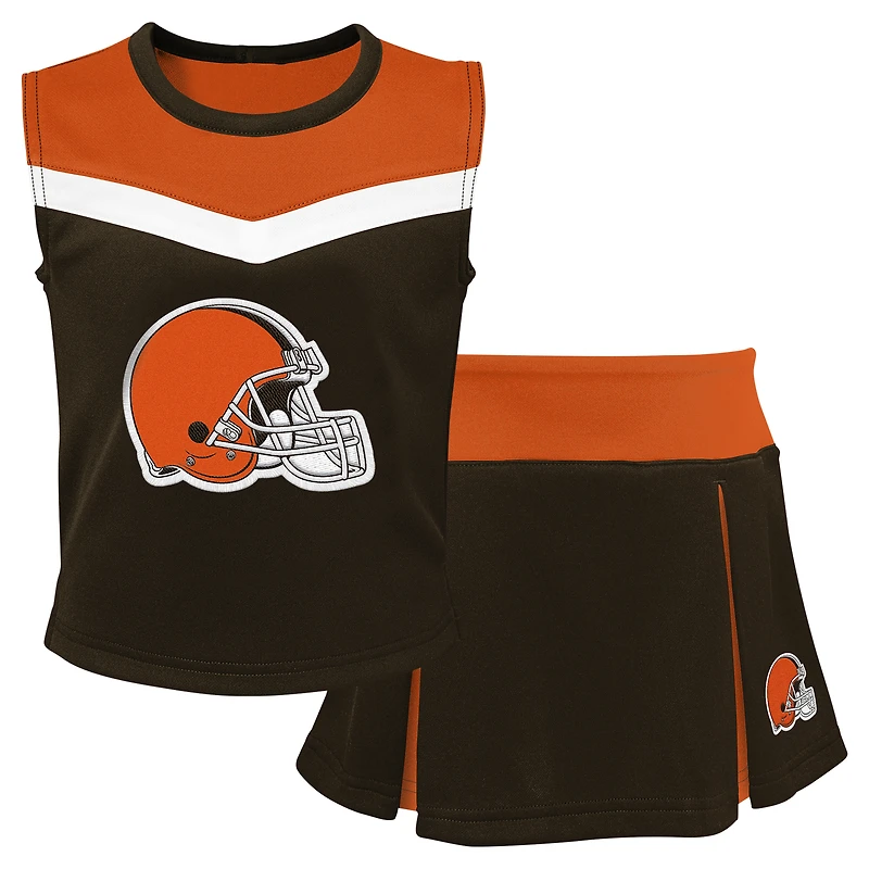 Ensemble de pom-pom girl deux pièces Cleveland Browns Spirit pour jeunes filles