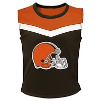 Ensemble de pom-pom girl deux pièces Cleveland Browns Spirit pour jeunes filles