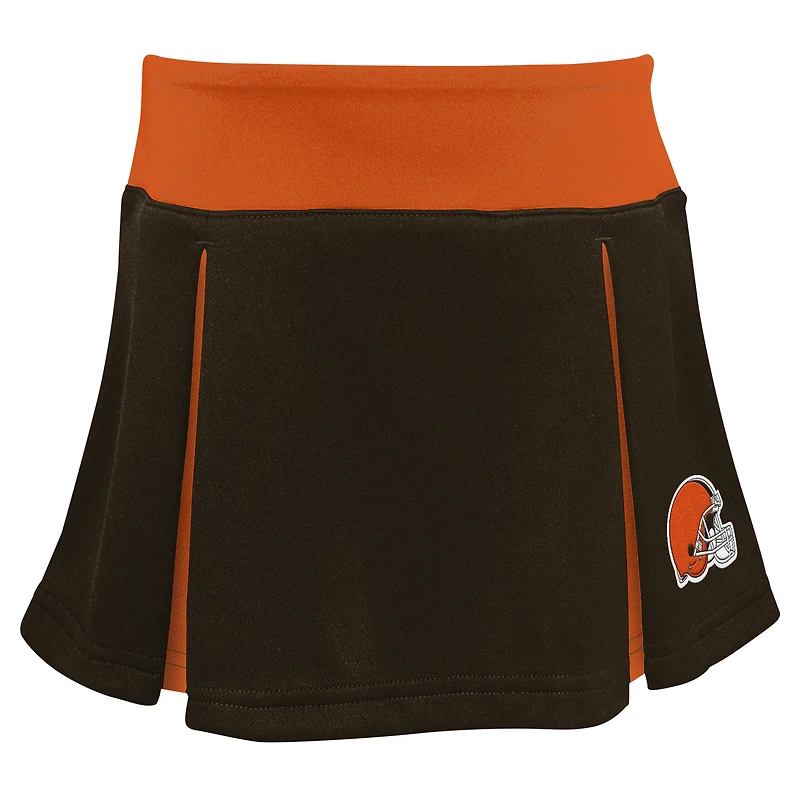 Ensemble de pom-pom girl deux pièces Cleveland Browns Spirit pour jeunes filles
