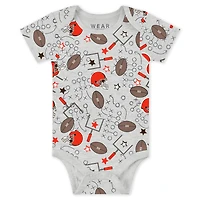 Infant & Newborn WEAR by Erin Andrews Cleveland Browns Three-Piece Turn Me Around Bodysuits Pant Set