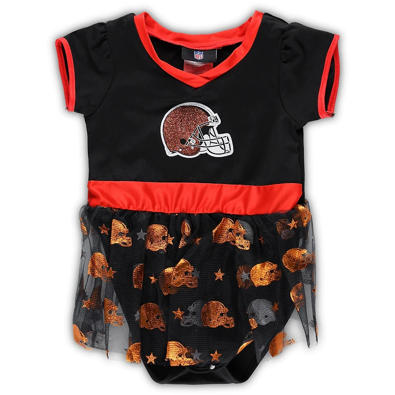 Ensemble de costumes Tutu hayon pour bébé marron/blanc Cleveland Browns